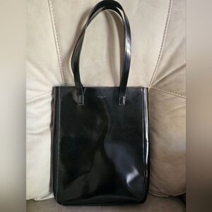 Givenchy black minimalist big shopper tote shoulder bag‎